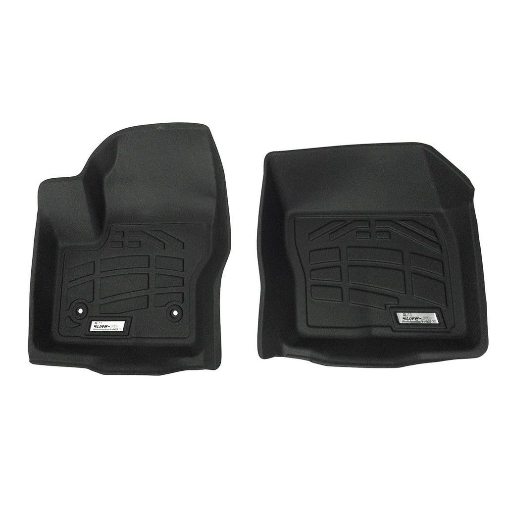 Westin 72-110060 Sure-Fit Floor Liner; Black; Front; 2 pc.;