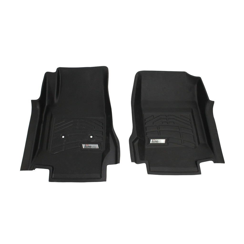 Westin 72-110074 Sure-Fit Floor Liner; Black; Front; 2 pc.; For Double Cab;