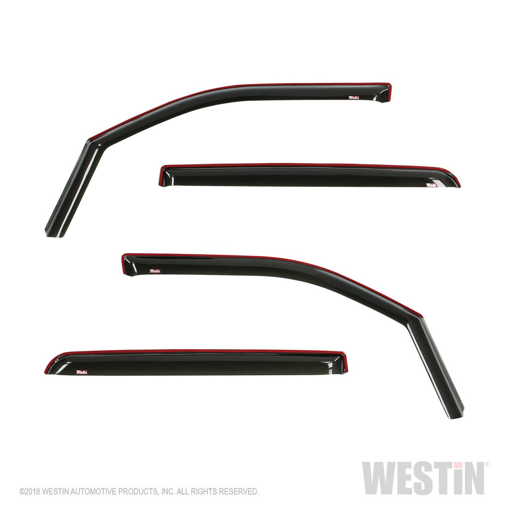 Westin 72-35407 In-Channel Wind Deflector; 4 pc.; Smoke;