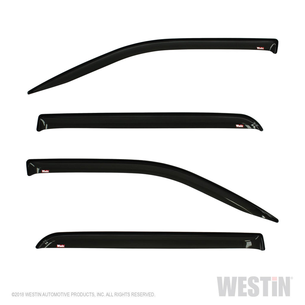 Westin 72-35432 Slim Wind Deflector; 4 pc.; Smoke;