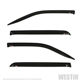 Westin 72-35432 Slim Wind Deflector; 4 pc.; Smoke;