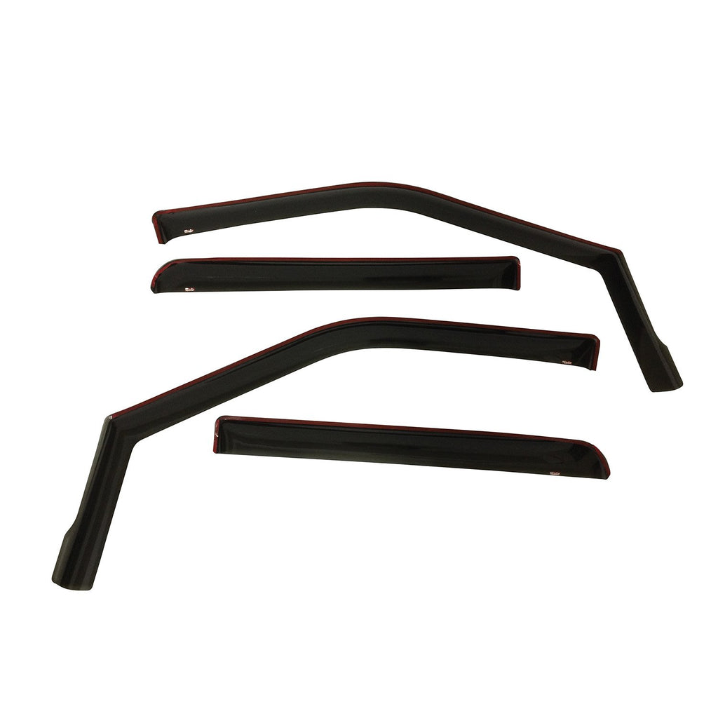 Westin 72-37407 In-Channel Wind Deflector; 4 pc.; Smoke; For Super Crew Cab;