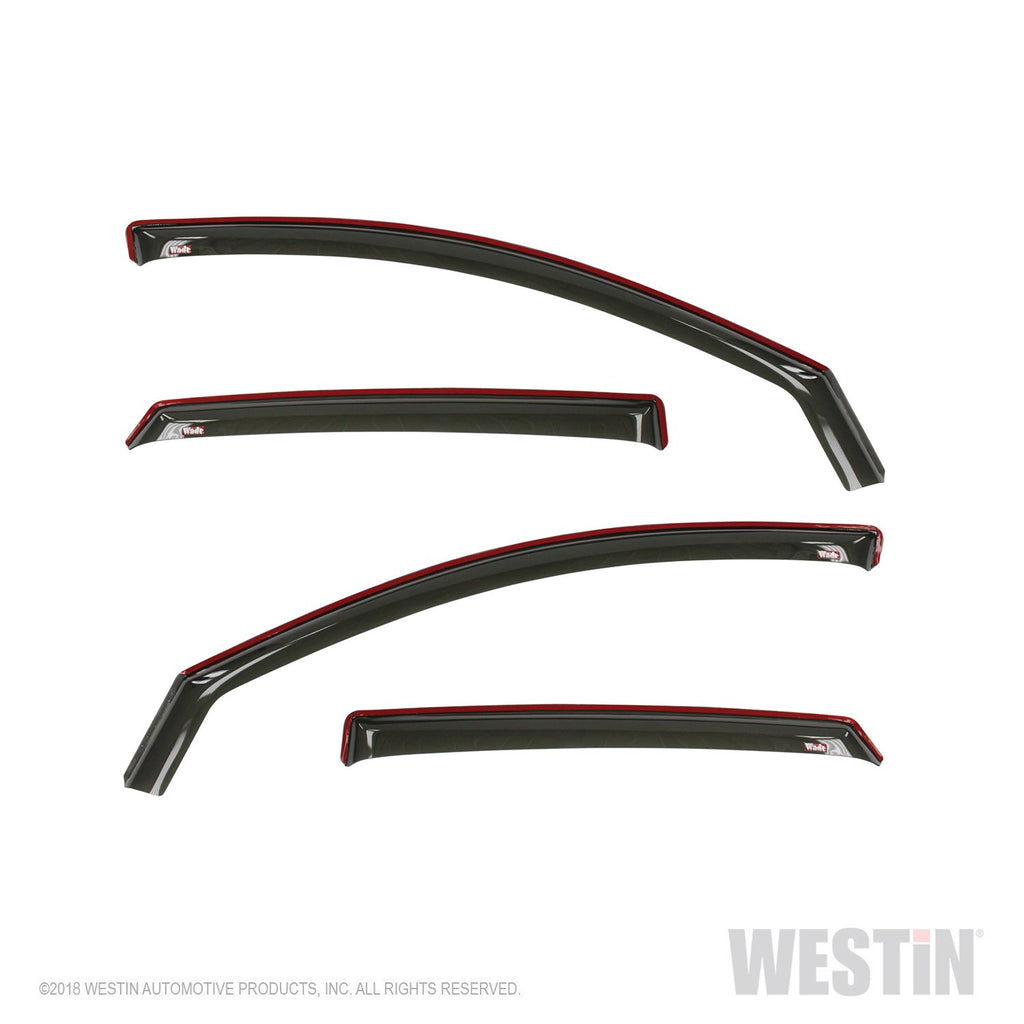 Westin 72-44491 In-Channel Wind Deflector; 4 pc.; Smoke;