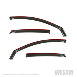 Westin 72-44491 In-Channel Wind Deflector; 4 pc.; Smoke;
