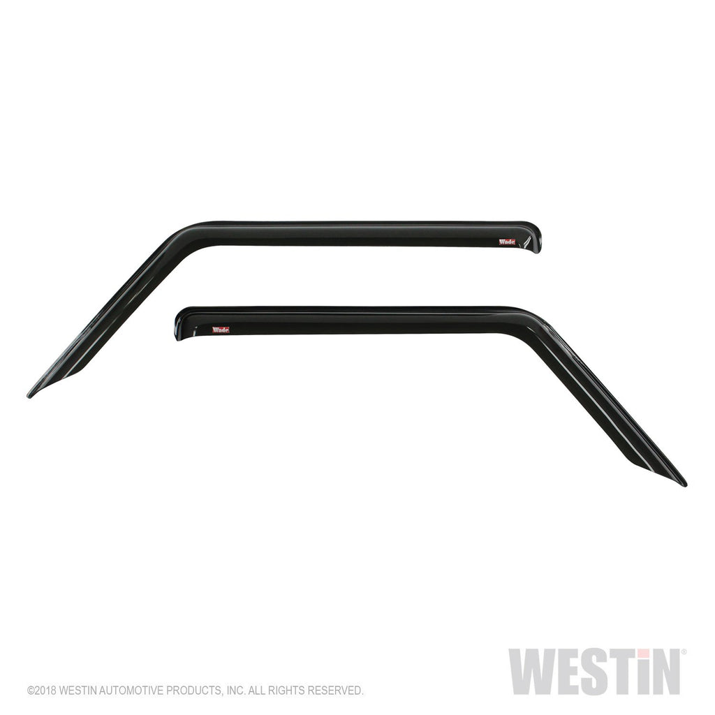 Westin 72-51468 Slim Wind Deflector; Front; 2 pc.; Smoke;