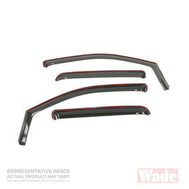 Westin 72-88415 In-Channel Wind Deflector; 4 pc.; Smoke; For Crew Max Cab;