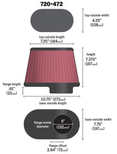 Load image into Gallery viewer, AIRAID 720-472 Universal Air Filter
