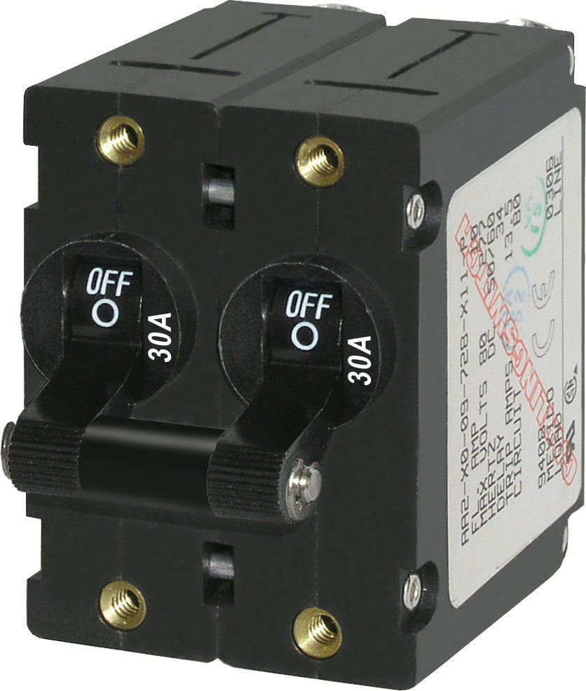 BLUE SEA 7237-BSS CIRCUIT BREAKER AA2TOGGLE 30A BLK