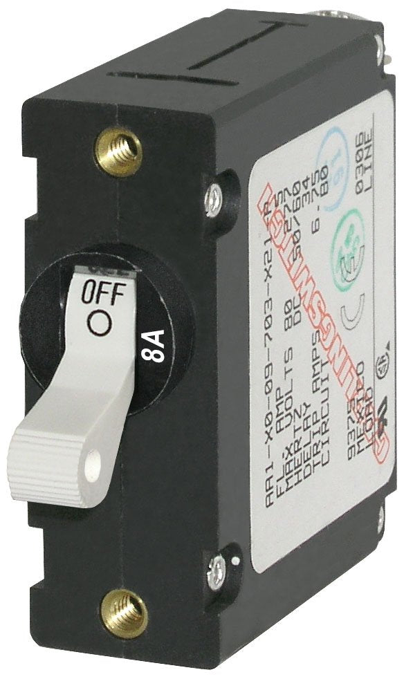 BLUE SEA 7299-BSS CIRCUIT BREAKER AA1TOGGLE 8A WHT