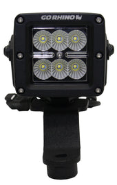 Go Rhino 730030T XE Windshield Cowl Light Mounts for Jeep JL/JT - Fits Single 3x3 LED Cube