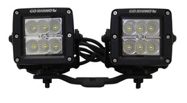 Go Rhino 731030T XE Hood Hinge Light Mounts for Jeep JL/JT - Fits two 3x3 Cubes