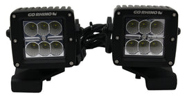Go Rhino 732230T XE Center Hood Light Mounts for Jeep JL/JT - Fits Single 3x3 LED Cube