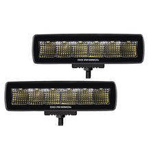 Load image into Gallery viewer, Go Rhino 750300621FBS Blackout Series - SIXLINE 6-LED Flood Lights, Pair