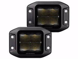 Go Rhino 750400321SCF Blackout Series - CUBEIT 3x3 LED Cube Spot Lights with Flush Mount, Pair