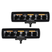 Load image into Gallery viewer, Go Rhino 750600622SBS Blackout Combo Series - SIXLINE 6-LED Spot Light Pods, Pair, w/Amber LEDs