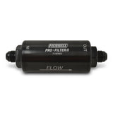 Russell 750801 75 Series Pro-filter 2 8AN Male In/Out, 10 Micron Element With Black Finish