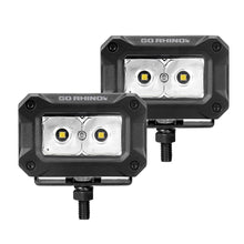 Load image into Gallery viewer, Go Rhino 751003023SBS Bright Series - 3x2 Rectangular LED Spot Lights, Pair