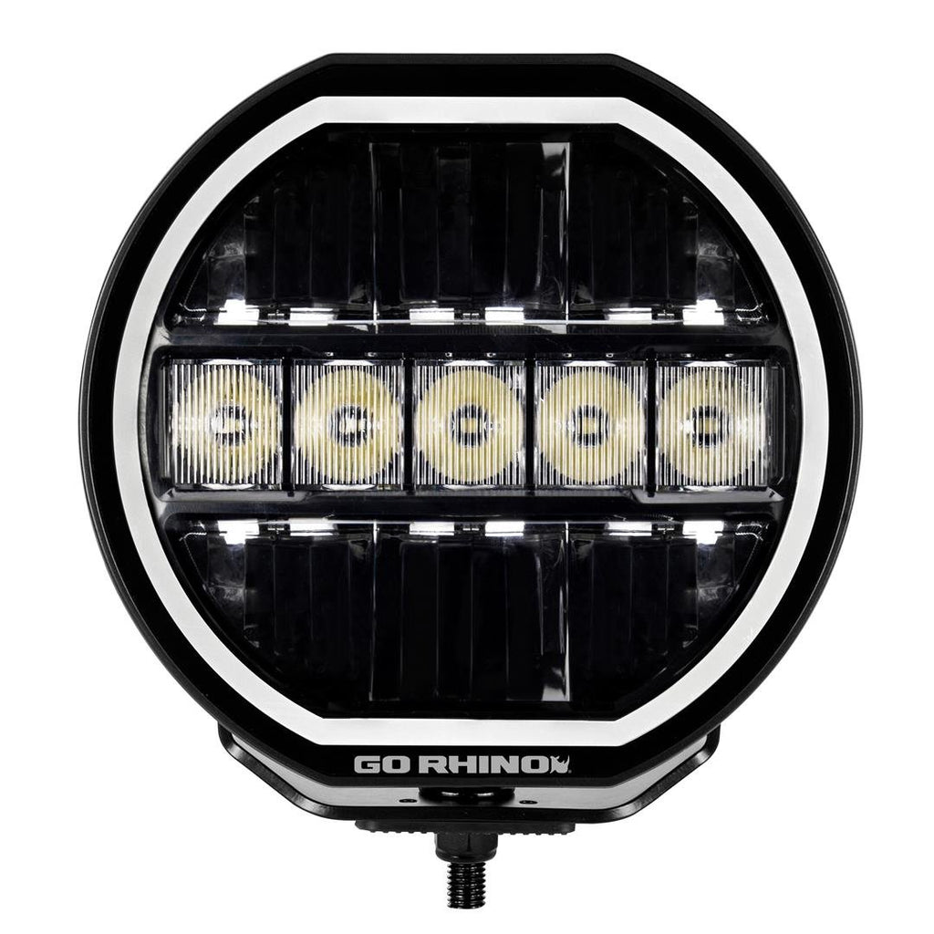 Go Rhino 751080711CRS Blackout Series - MAXLINE 7" LED Hi/Low Beam with Multi Daytime Running Light