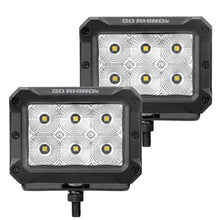 Load image into Gallery viewer, Go Rhino 753003023FBS Bright Series - 4x3 Rectangular LED Flood Lights, Pair