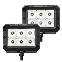 Load image into Gallery viewer, Go Rhino 753003023SBS Bright Series - 4x3 Rectangular LED Spot Lights, Pair