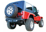 Rampage 76610 Recovery Bumper, Rear with Swing Away tire mount, Lights Sold Separately