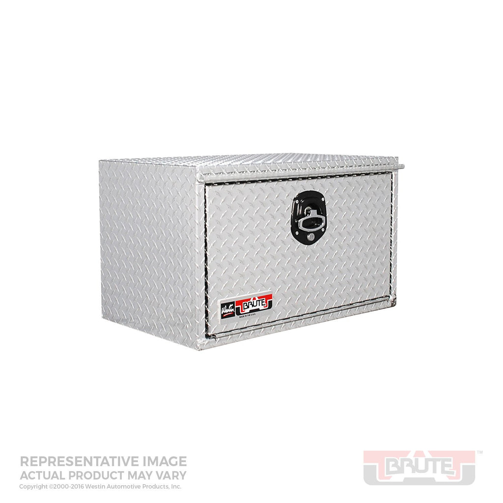 Westin 80-HUB1848 Brute HD Under Body Tool Box; Polished Aluminum; 18 in. x 48 in. Drop Down Door;
