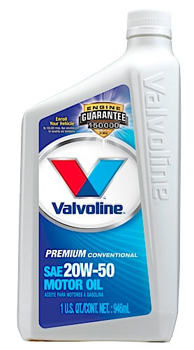 VALVOLINE 822344 VAL PC 20W50 6/1 QT CS