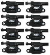MSD 826683 Ignition Coil - Blaster Series - Gen V GDI Engine - Black - 8-Pack - Square