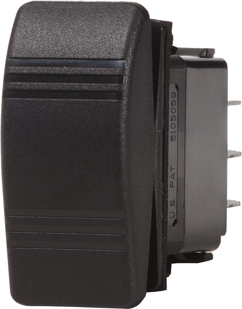BLUE SEA 8290-BSS SWITCH CONTURA DPDT (ON)OFF(ON) BLK