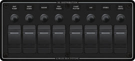 BLUE SEA 8371-BSS PANEL H2O 12VDC CLB 8POS BLK H