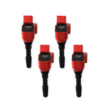 MSD 87164 Ignition Coil - Blaster Series - VW / Audi 1.8L/2.0L Engines - Red - 4-Pack