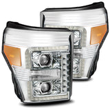 AlphaRex 880141 Projector Headlights Plank Style Design Chrome