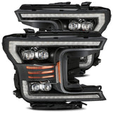 AlphaRex 880182 LED Projector Headlights Plank Style Design Matte Black