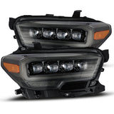 AlphaRex 880705 LED Projector Headlights Plank Style Design Midnight Black