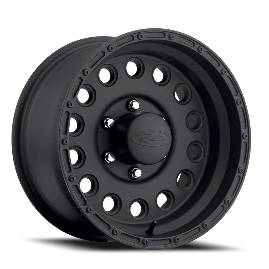 Aluminum Wheels 16x10 Rockcrusher 887B Satin Black -24 Offset 6 on 139.7 Bolt Pattern 107.95 Bore Raceline