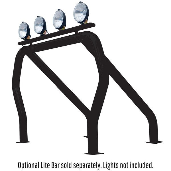 Go Rhino 9009560SSB Bed Bars Complete Kit - Single Bar/Single Kicker (Between wheel wells) - Black