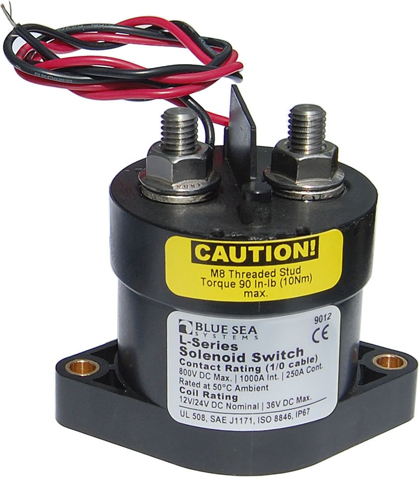 BLUE SEA 9012-BSS SOLENOID L 250A 12/24V