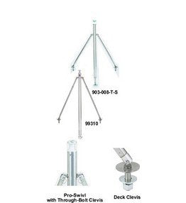 ATTWOOD MARINE 903-008-T-S SS BASS BOAT SKI TOW