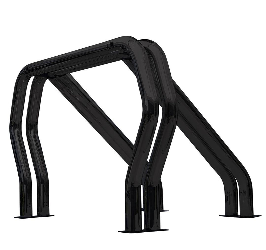 Go Rhino 9109370DDB Bed Bars Complete Kit - Double Bar/Double Kicker (Between wheel wells) - Black