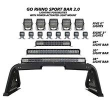 Load image into Gallery viewer, Go Rhino 911620PS Powered light bar mount is compatible with most tonneau covers