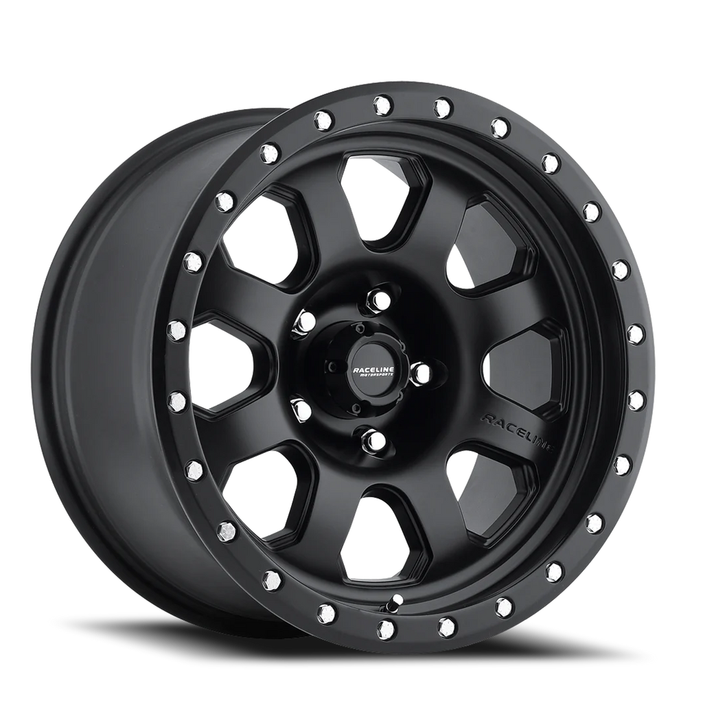 Aluminum Wheels 17x9 Avenger 929B Satin Black -12 Offset 6 on 139.7 Bolt Pattern 107.95 Bore Raceline