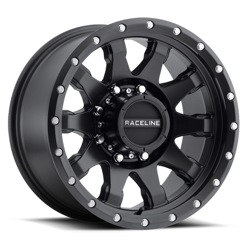 Aluminum Wheels 17x8.5 Clutch 934B Black Multi Spoke 0 Offset 8 on 165.1 Bolt Pattern 125.2 Bore Raceline