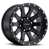 Raceline 934B-79060-12 Aluminum Wheels 17x9 Clutch 934B Black Multi Spoke -12 Offset 6 on 139.7 Bolt Pattern 106.1 Bore Raceline