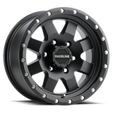 Raceline 935B-68012-00 Aluminum Wheels 16x8 Defender 935B Satin Black Multi Spoke 0 Offset 5 on 114.3 Bolt Pattern 83.82 Bore Raceline