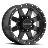 Raceline 935B-79081-00 Aluminum Wheels 17x9 Defender 935B Satin Black Multi Spoke 0 Offset 8 on 170 Bolt Pattern 130.81 Bore Raceline