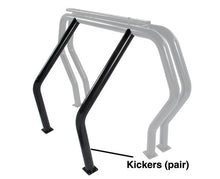 Load image into Gallery viewer, Go Rhino 9370B Bed Bar Component - Pair of Kickers (Between wheel wells) - Black Powdercoat