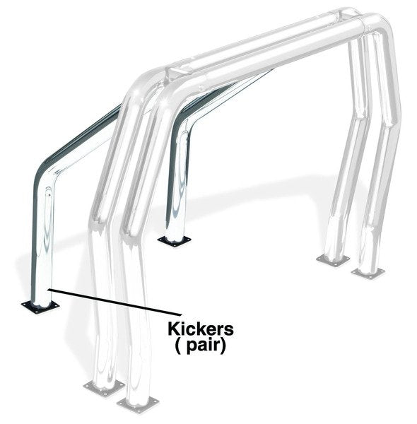 Go Rhino 9370C Bed Bar Component - Pair of Kickers (Between wheel wells) - Chrome