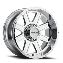 Aluminum Wheels 20x10 Hostage 940C Chrome -19 Offset 6 on 135 Bolt Pattern 87.1 Bore Raceline