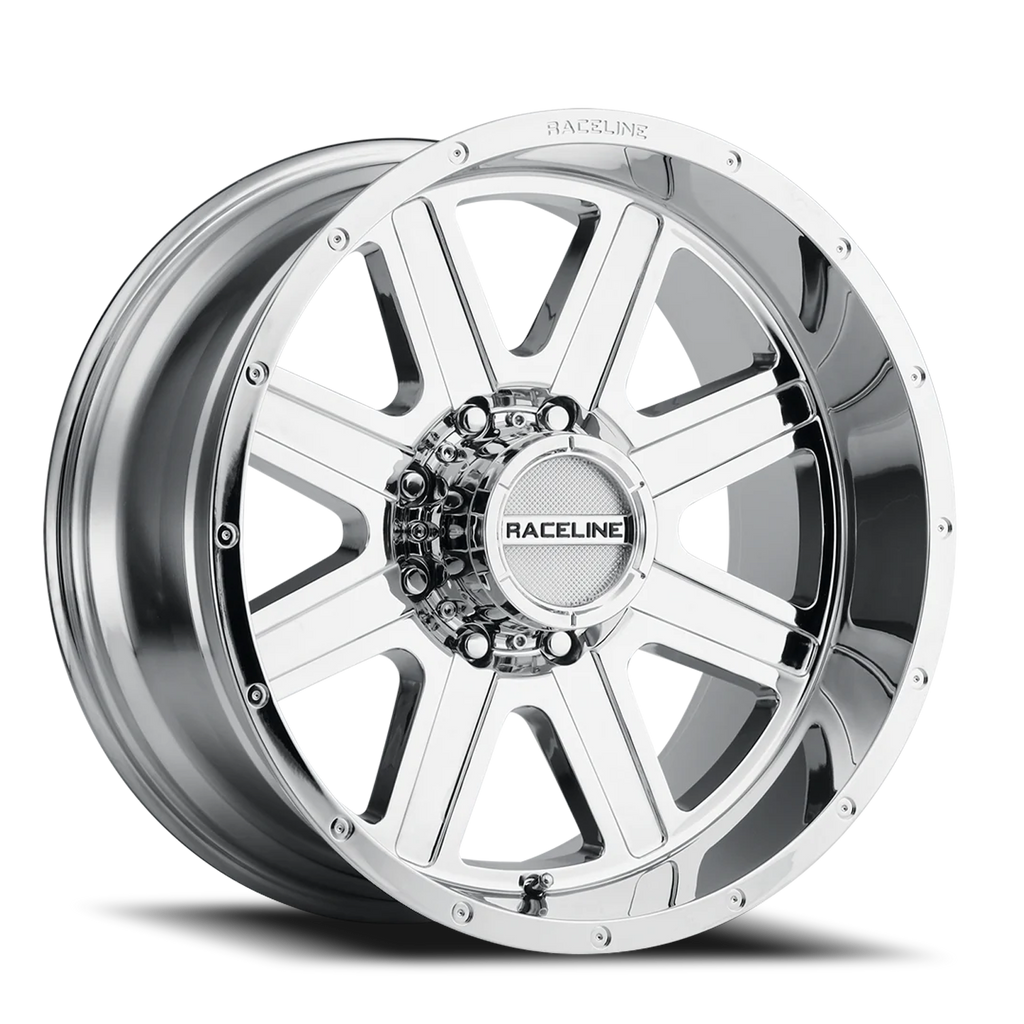 Aluminum Wheels 20x9 Hostage 940C Chrome 0 Offset 8 on 170 Bolt Pattern 125.2 Bore Raceline