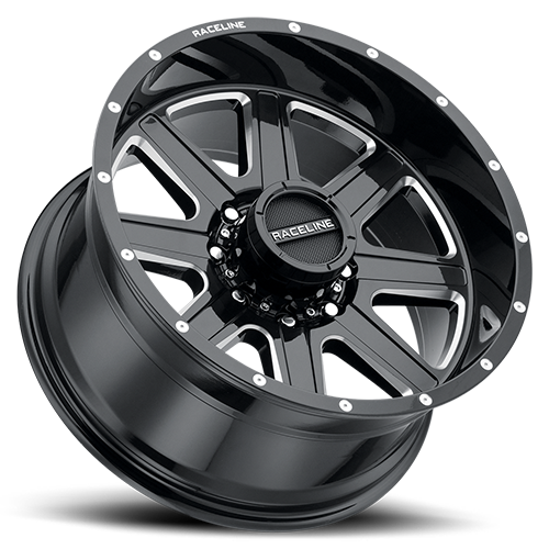 Aluminum Wheels 20x9 Hostage 940M Milled Gloss Black 0 Offset 5 on 127 Bolt Pattern 78.1 Bore Raceline